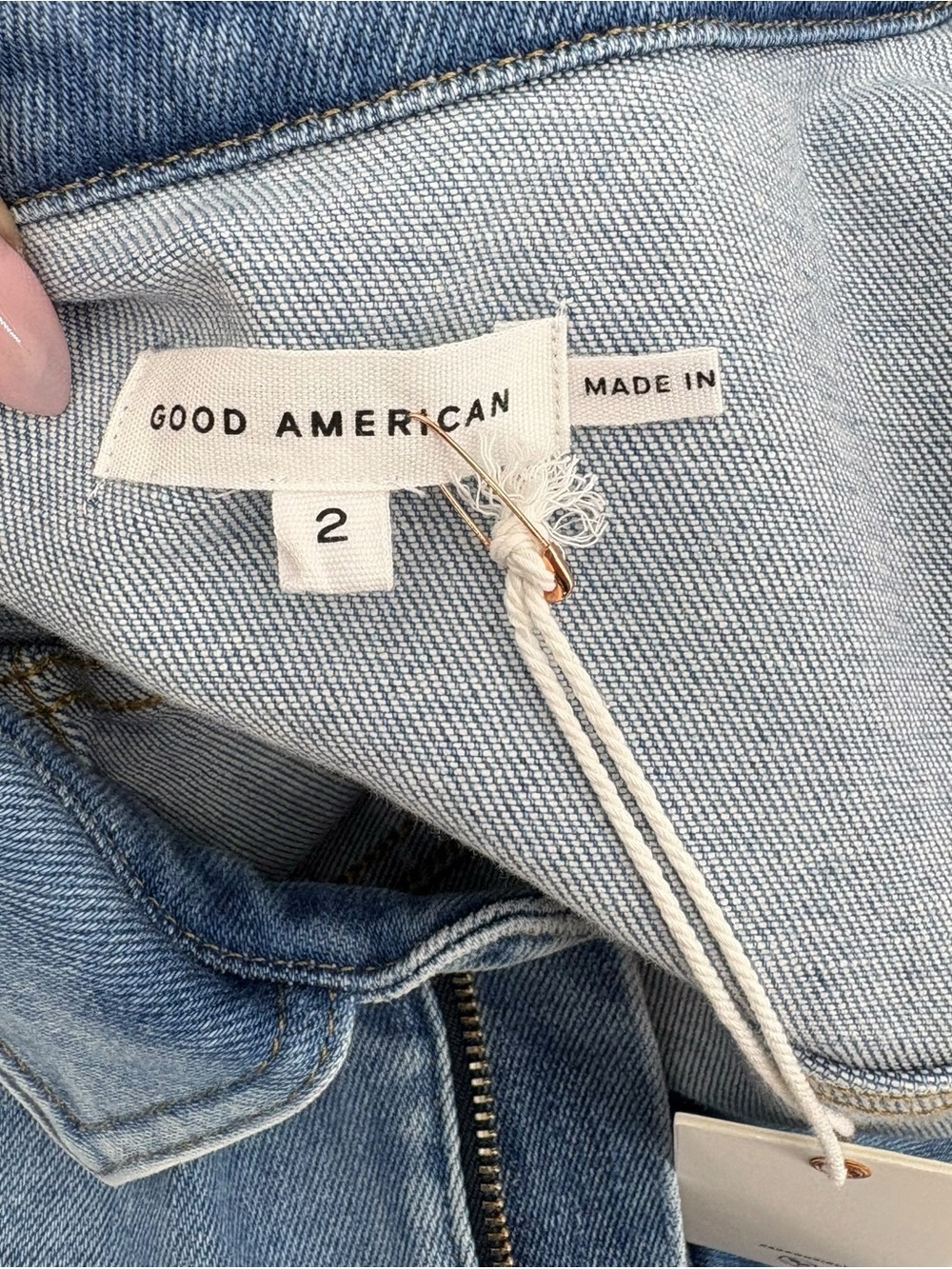 Good American Fit For Success Denim Jumpsuit NWT Medium Utility Chic Blue - Picture 11 of 14